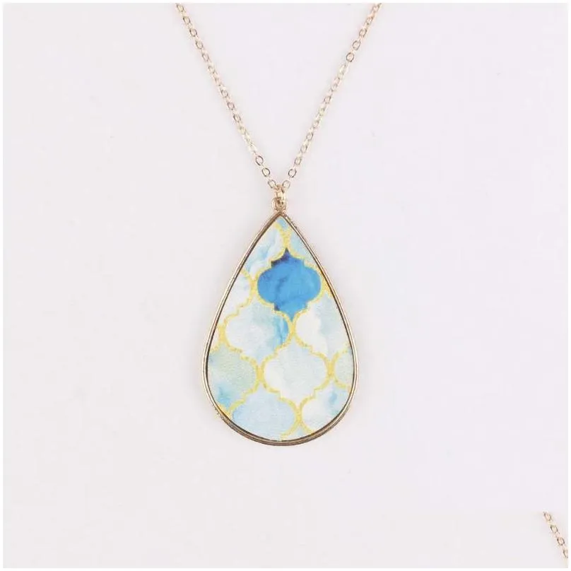 pendant necklaces charms jewelry morocco waterdrop necklace for women pattern femme