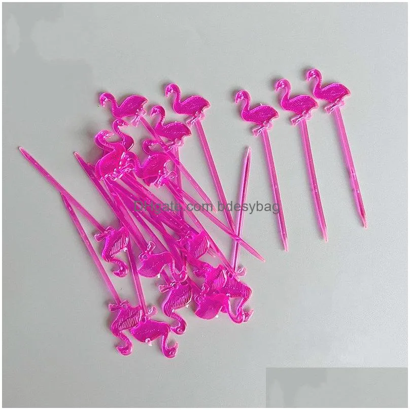 50pcs/lot plastic cocktail fruit forks heart/music note picks children snack cake dessert fork party accessory