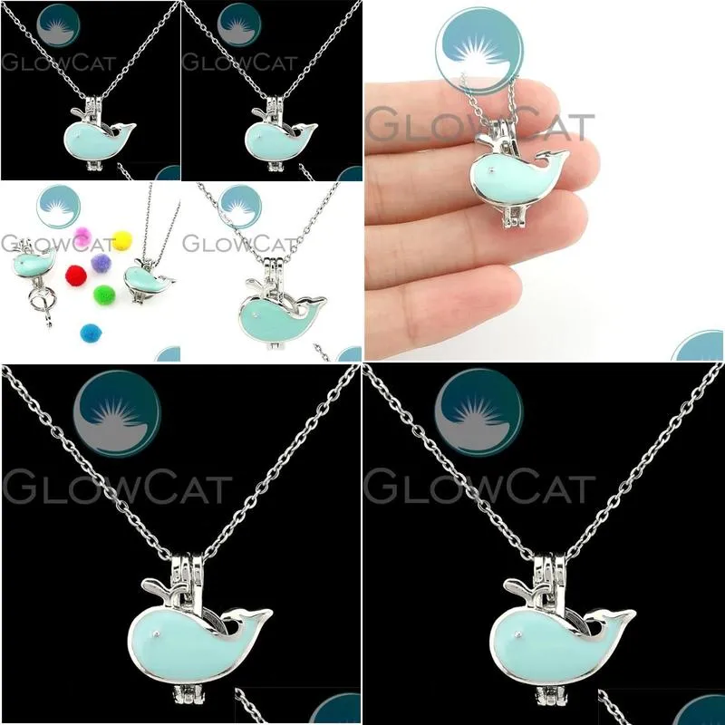 pendant necklaces blue enamel ocean whale beads pearl cage perfume diffuser pendants locket necklace k1057pendant pendantpendant