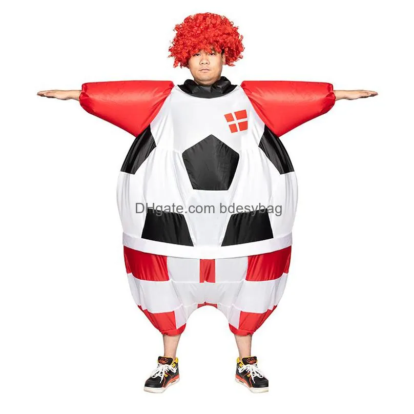 football club party accessory inflatable costume for footballs fan blow up soccer costume halloween christmas supply