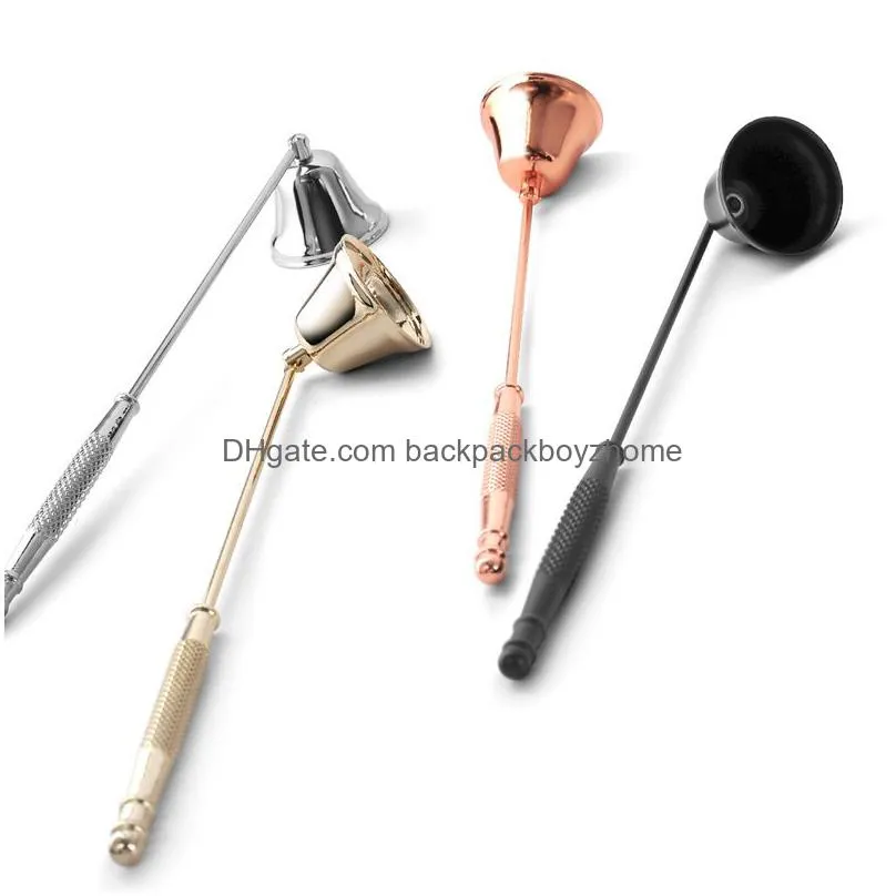 black candle snuffer with long handle to putting out fire extinguish candles flame safely gifts for candle lovers home decoration