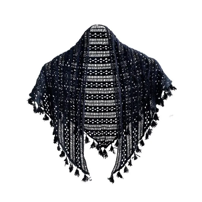 scarves cotton shoulder wrap triangular shawl scarf crochet shrug drop