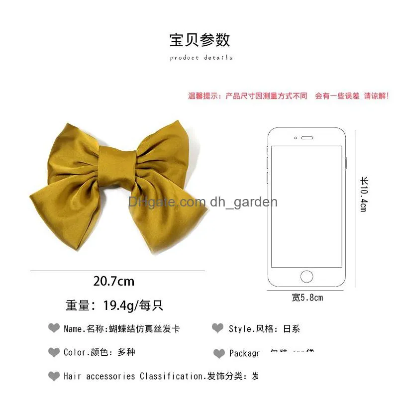 2021 new arrival big bows hair clips women girls headband fashion korean sweet hairs accessories