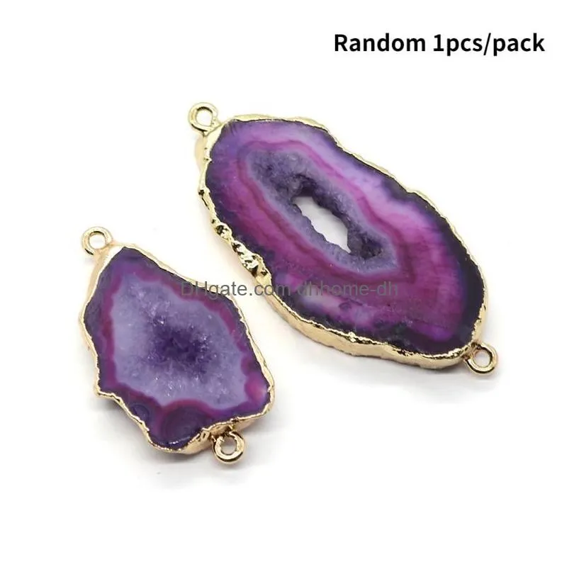 pendant necklaces crystal pendants natural stone fashion slice hollow jewelry diy necklace earring charms sweater chain accessory
