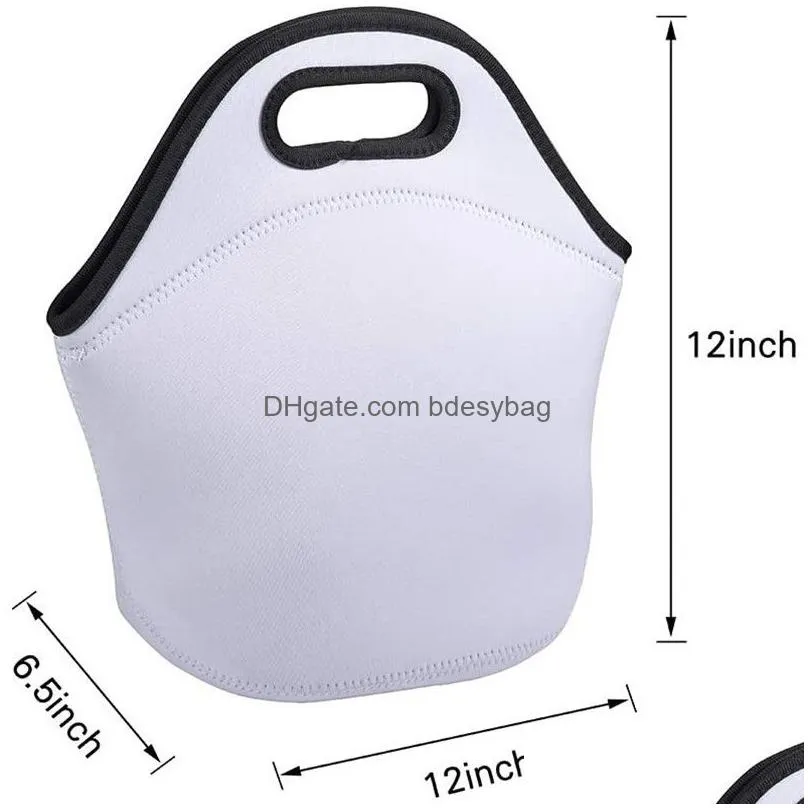 sublimation blank lunch bag reusable insulated thermal lunch box carry case handbags tote