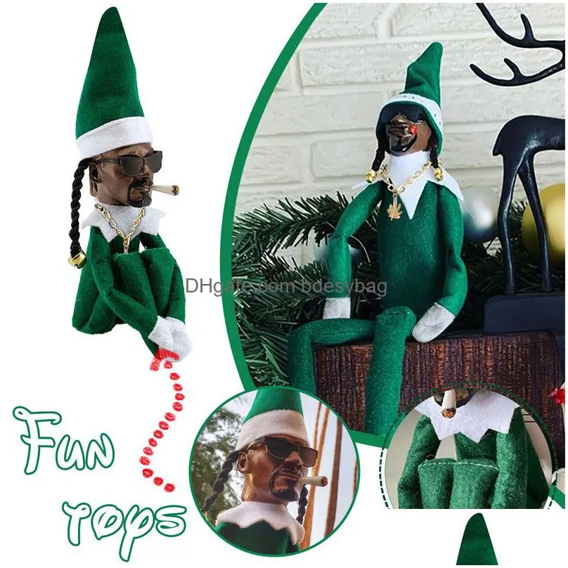 snoop on the stoop christmas elf doll spy on a bent toys xmas new year festival party decor
