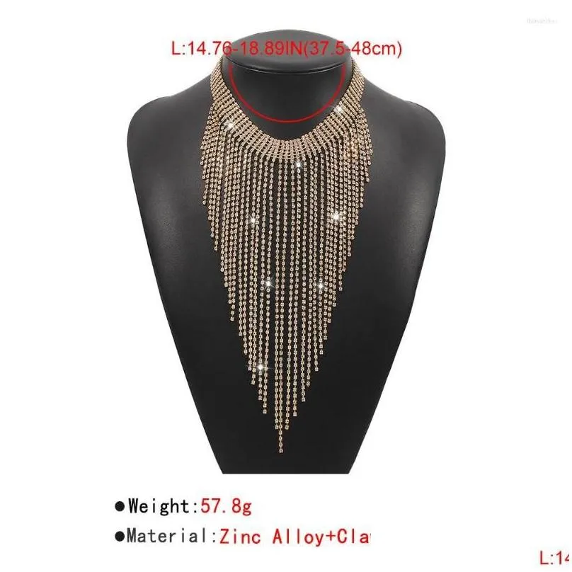 pendant necklaces 2022 fashion multilayers long tassel collar choker necklace vintage statement women maxi neck jewelry collares