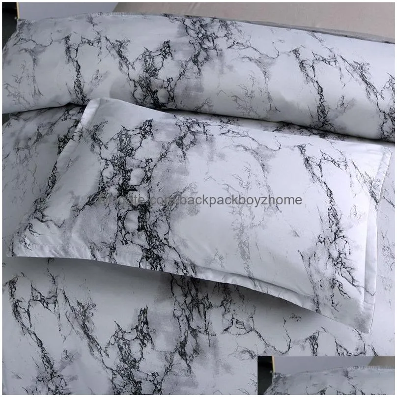 marble pattern bedding sets polyester bedding cover set 2/3pcs twin double queen quilt cover bed linen no sheet no filling