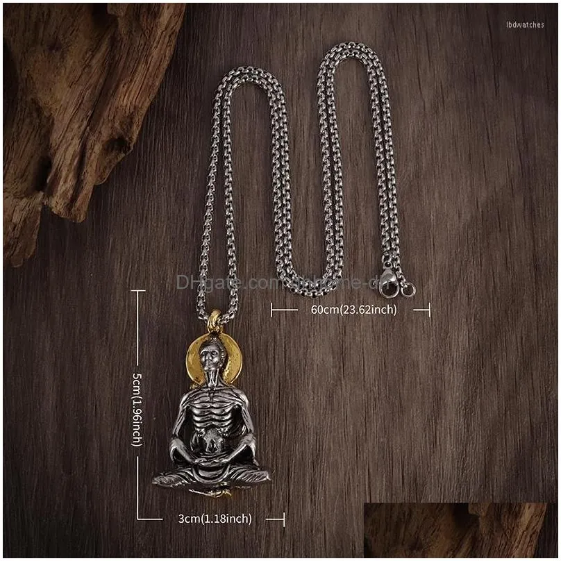 pendant necklaces vintage dervish buddha necklace man woman personality religious amulet jewelry accessories