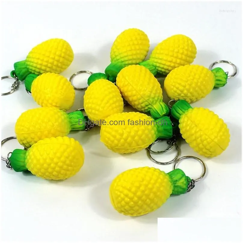 keychains 20 pack pineapple stress relieve toys fruit for party favors and school carnival prizes