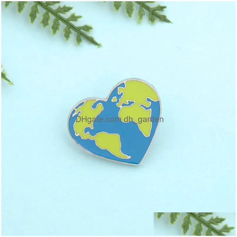 fashion love earth series brooches that here home us personality girls boys bag coat badge pin decoration