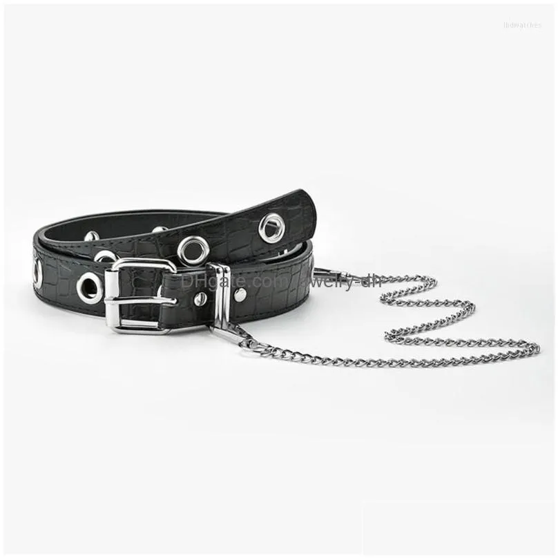 belts womens for jeans faux leather belt grommet pin buckle 1.1 width black