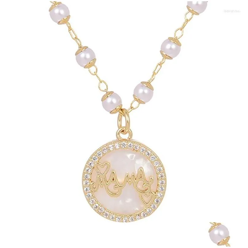 pendant necklaces fashion korean imitation pearl choker for women charming geometric circle necklace rhinestone jewelry gift