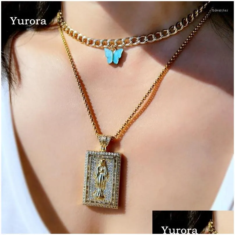 pendant necklaces trend gold color chain choker necklace for women shell butterfly cuban link steampunk aesthetic fashion hiphop