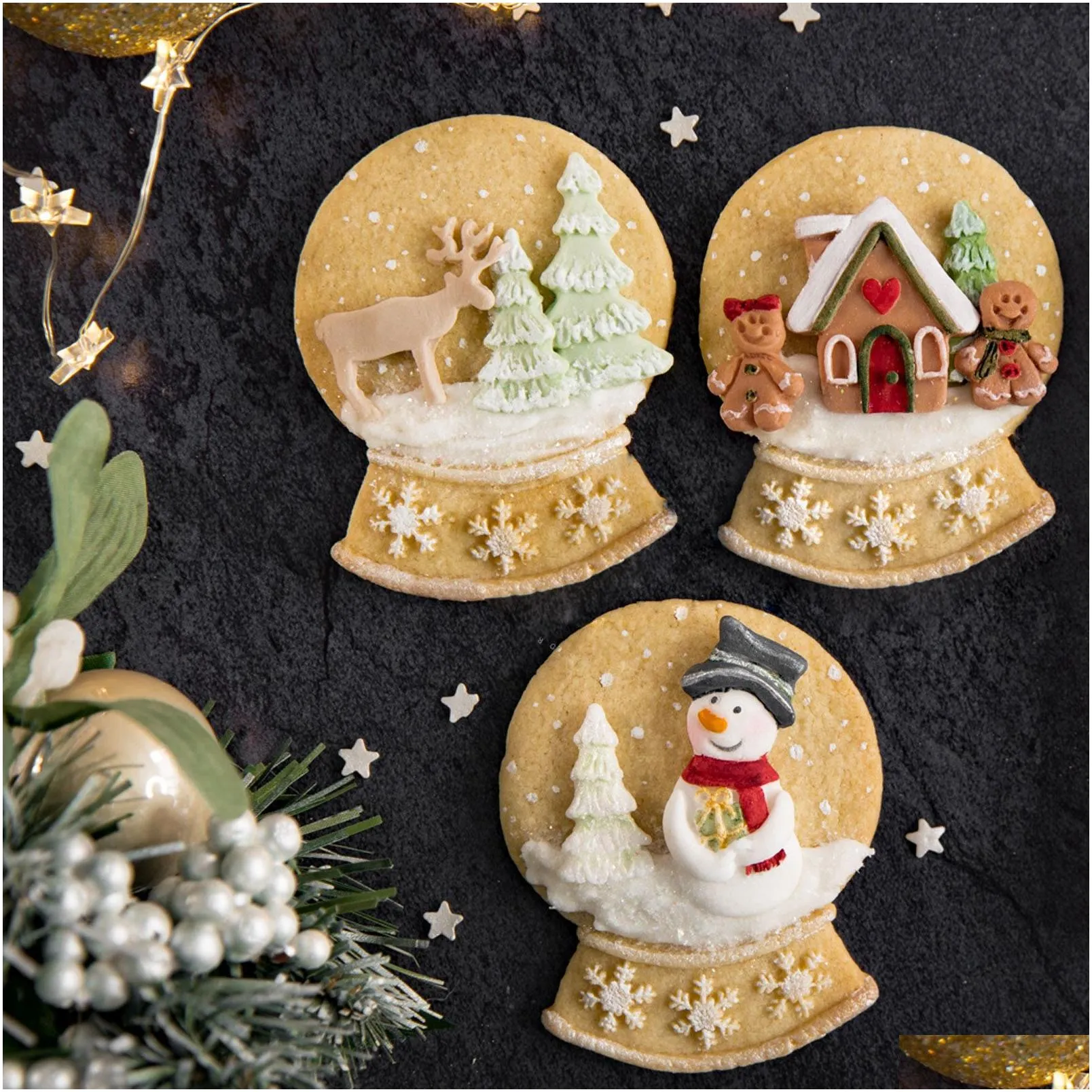 baking moulds christmas snowglobe silicone mould fondant cake decorating and  mold sugarcraft chocolate baking tool kitchenware