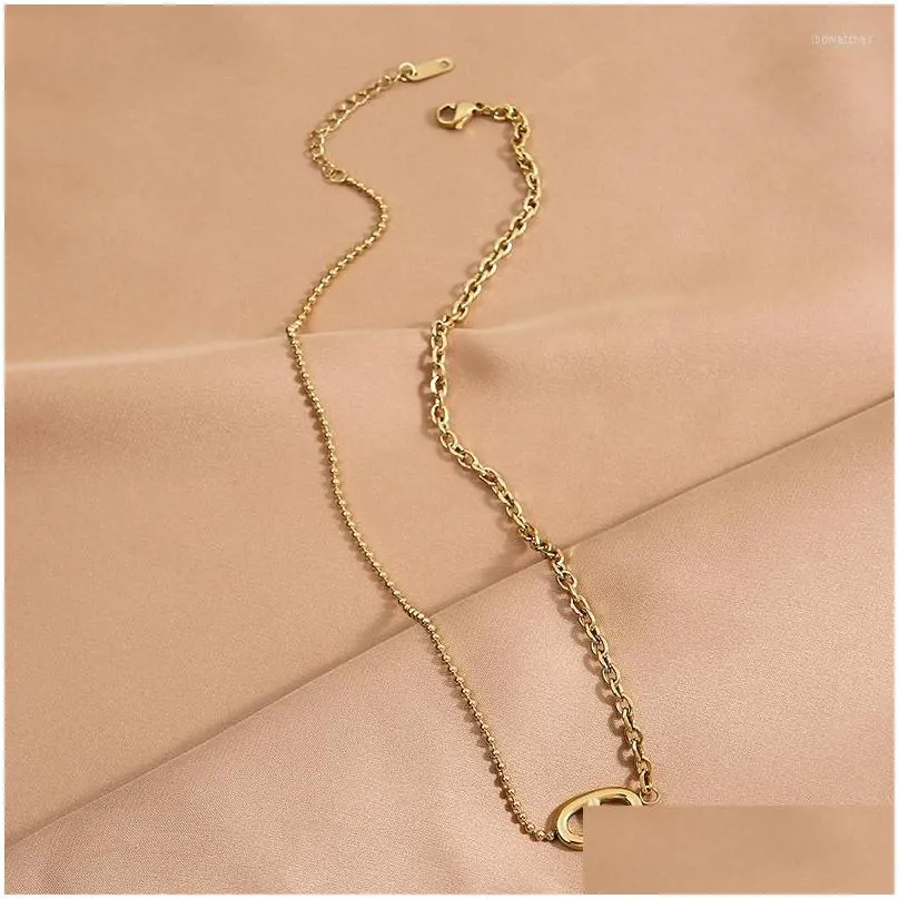 pendant necklaces one piece pig nose stitching titanium steel necklace for women summer korean simple hip hop street jewelry wholesale