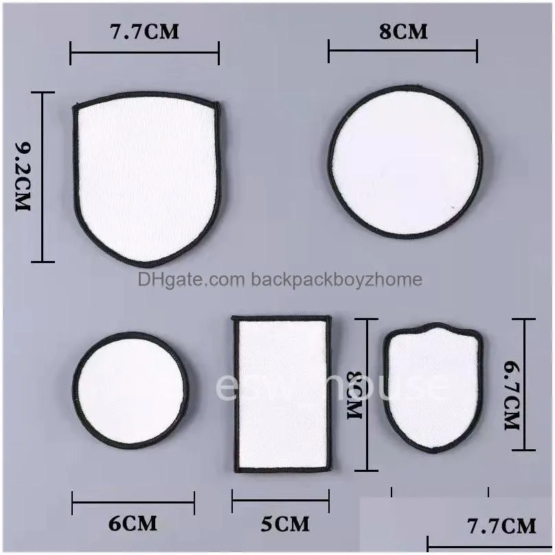 party supplies blank sublimation ironon round square shapes diy heat transfer printing clothes bag repair pad