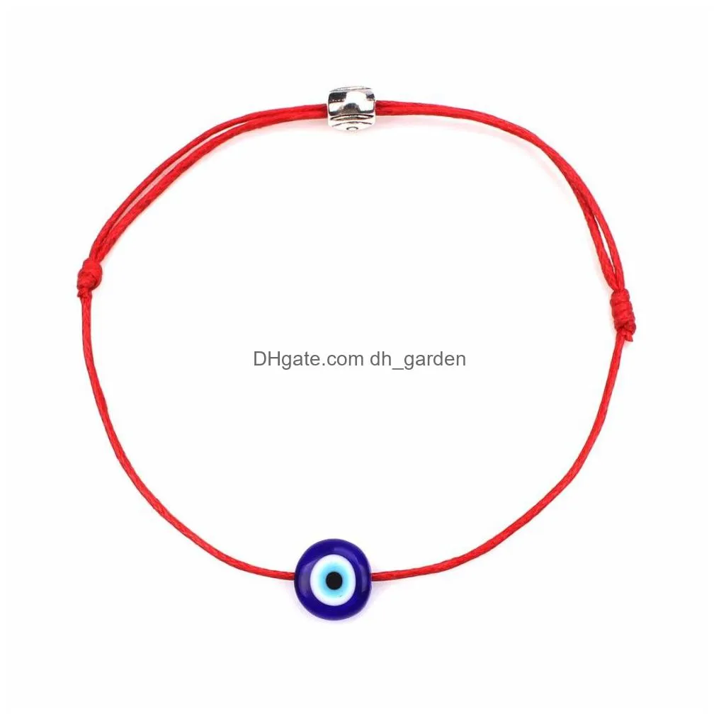 evil blue eye bracelet link chain for women adjustable lucky black red string bracelets new fashion handmade jewelry