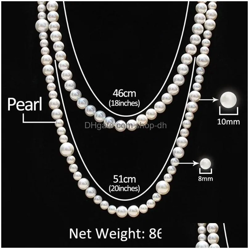 pendant necklaces hip hop cz stone bling iced out cross pendants necklace with double pearl beaded link chain for men rapper
