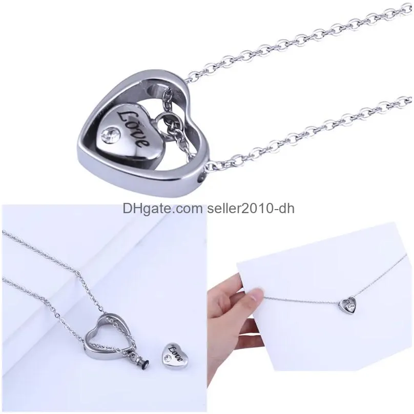 pendant necklaces women dog cremation jewelry stainless steel memorial urn necklace lover ashes miss in