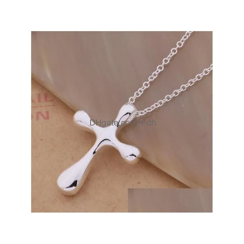 pendant necklaces for women charm silver color fashion colorfashion jewelry rounded cross /bakajrra arhajioapendant