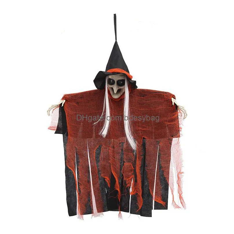 halloween party atmosphere hanging wicked witch decoration outdoor and indoor haunted house scary decoration props