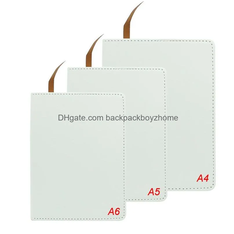 a4 a5 a6 sublimation blank journal notepads plain white heat transfer customized printing notebook