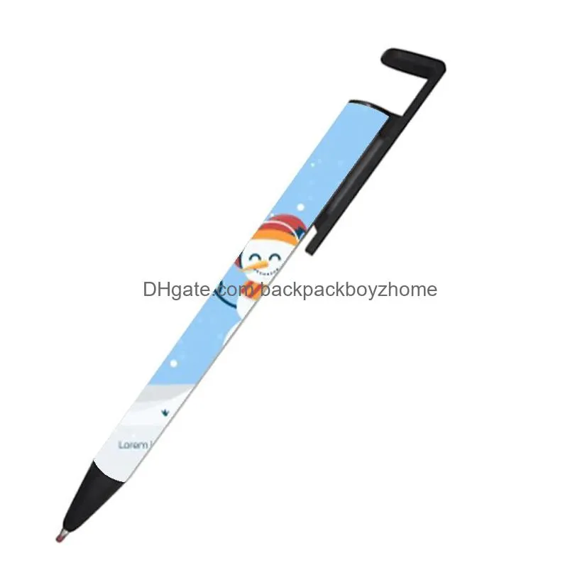 sublimation blank ballpoint pen black ink aluminum diy customized ballpoint pens school office stationery supplies