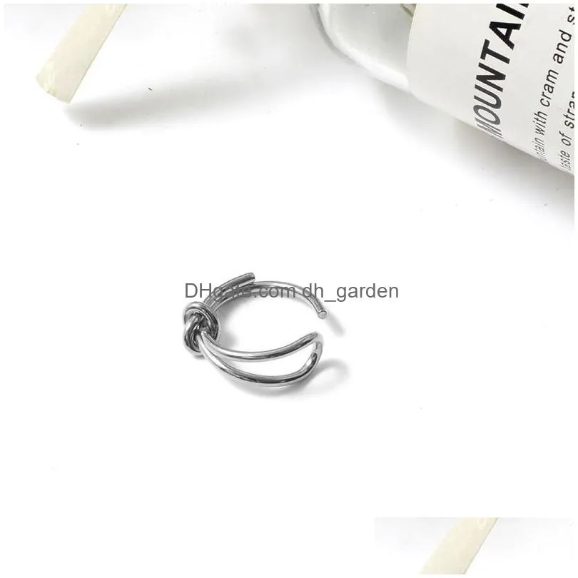 stainless steel love knot rings girl will you be my bridesmaid jewelry silver gold plating ring