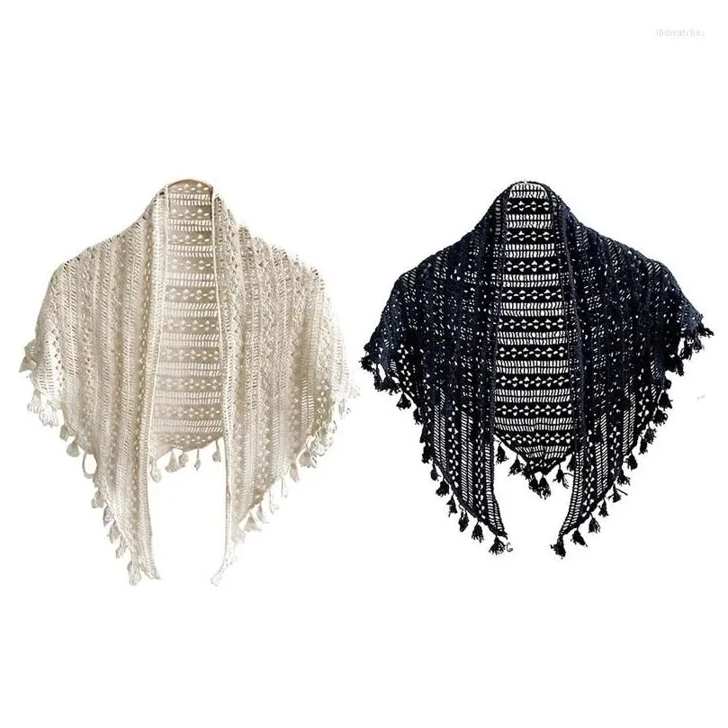 scarves cotton shoulder wrap triangular shawl scarf crochet shrug drop