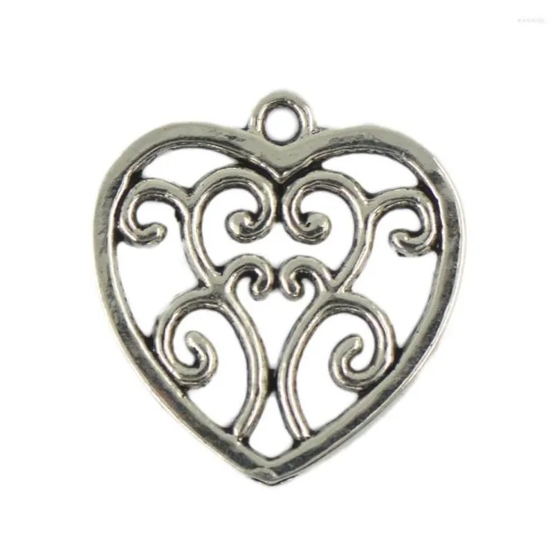 pendant necklaces 30 tibetan silver hollow heart victorian charm jewelry diy making
