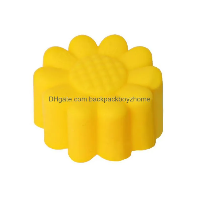 3d flowers shaped jelly mould silicone sunflower mousse cake pudding fondant chocolate molds kitchen tools