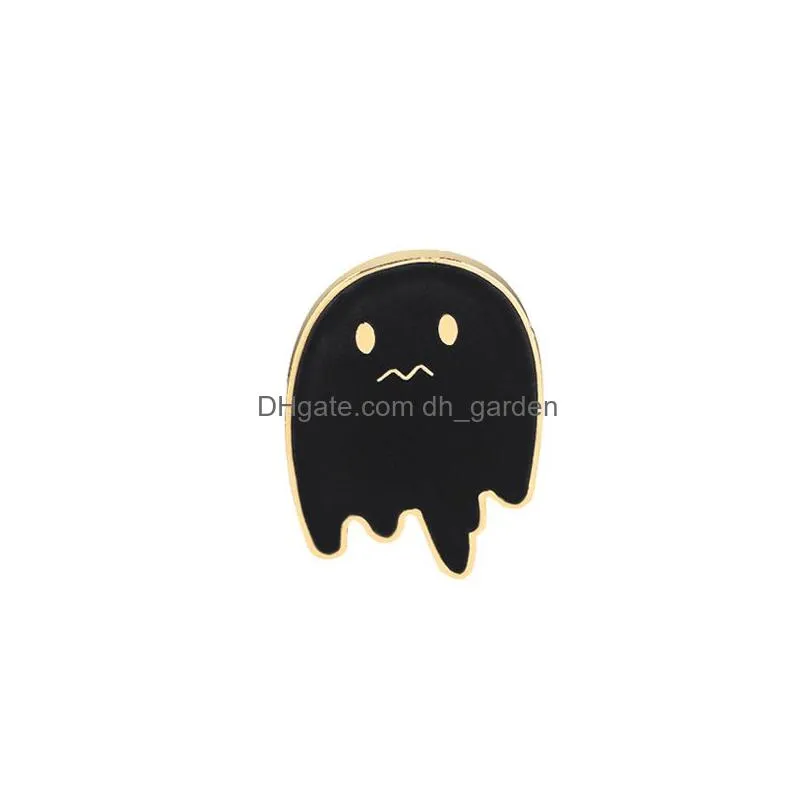 creative tombstone coffin skeleton ghost brooch halloween jacket collar badge pins jewelry gifts for children friends