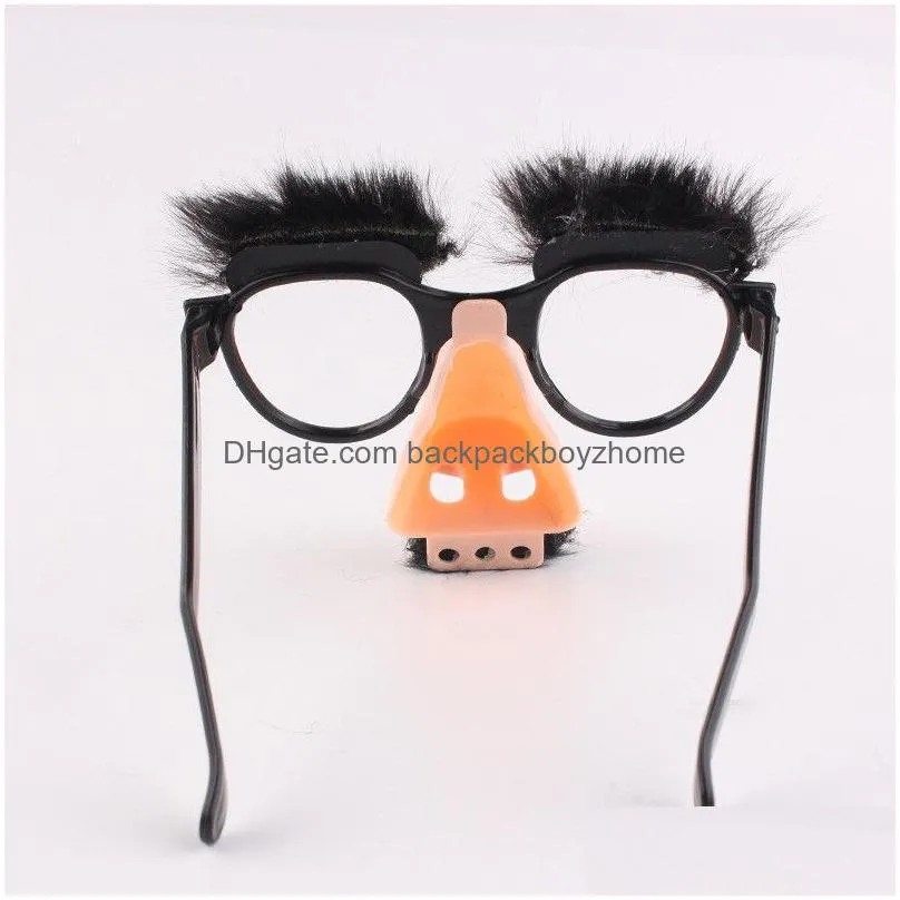 halloween big nose funny glasses big nose hair eyebrow props halloween mustache cosply props party trick props