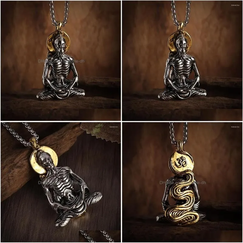 pendant necklaces vintage dervish buddha necklace man woman personality religious amulet jewelry accessories