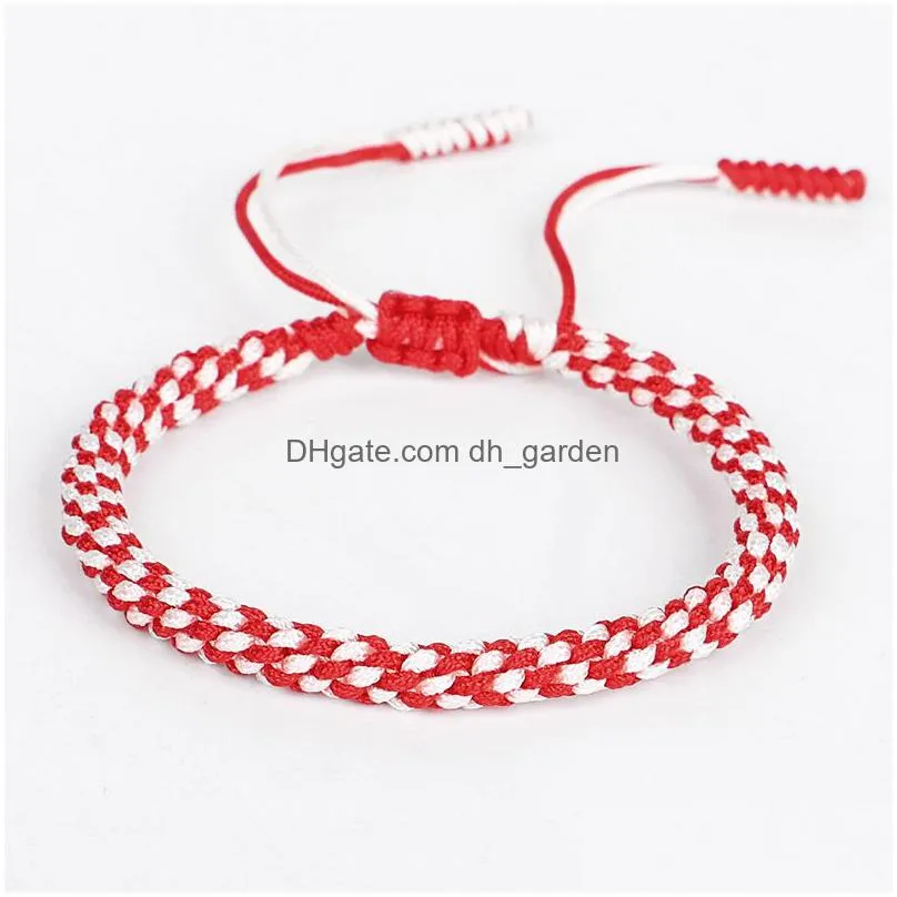 handmade knots rope bracelet multi color bohemian tibetan woven rope bracelet lucky rope braided bracelets for women men jewelry