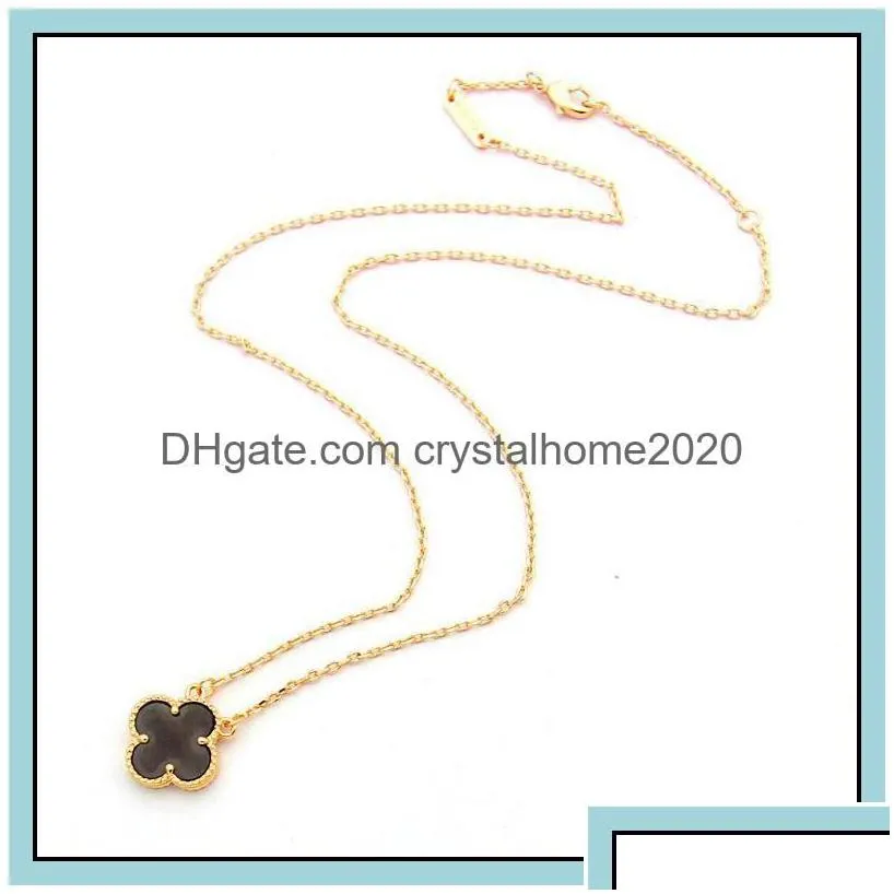 pendant necklaces womens luxury designer necklace fashion flowers fourleaf clover cleef 18k gold jewelry drop delivery pendants dhgbp