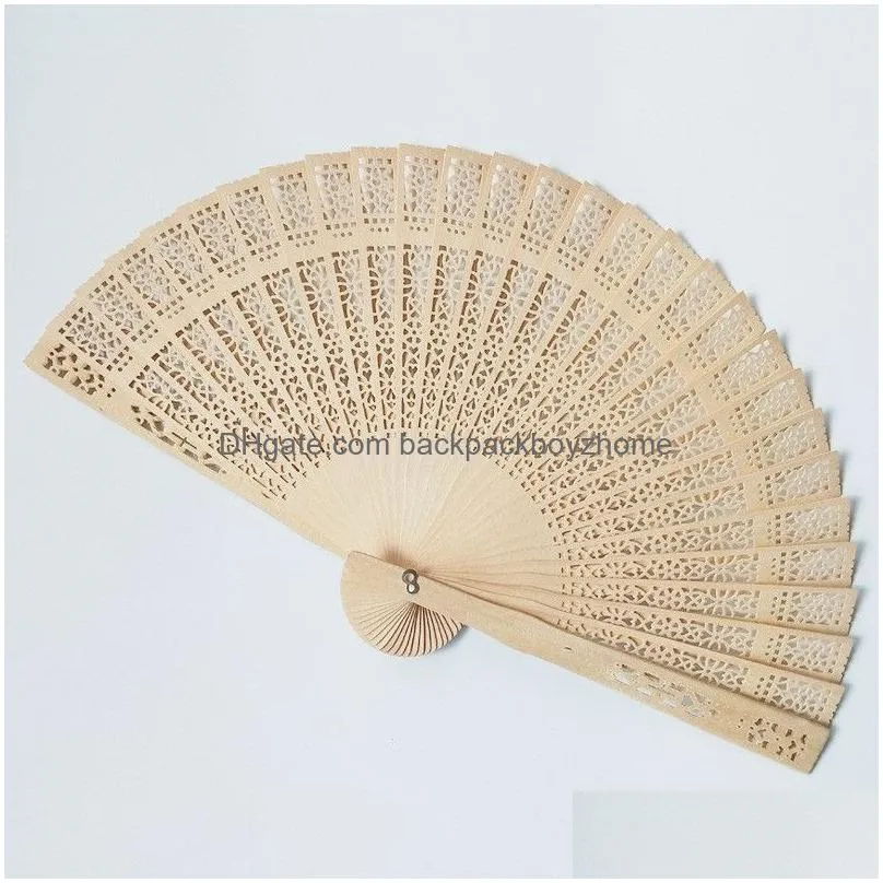 sandalwood wooden hand fan chinese japanese wood scented folding fans bridal wedding fans wedding birthday gift