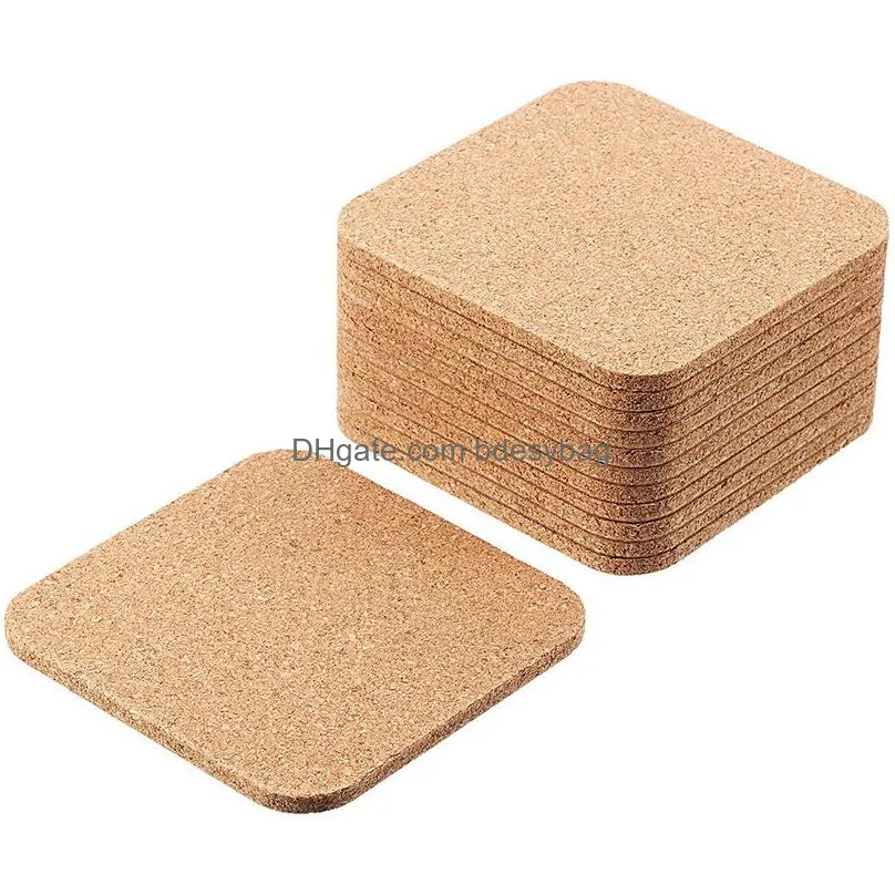 cork coaster mats for drink absorbent heat resistant reusable tea coffee coasters