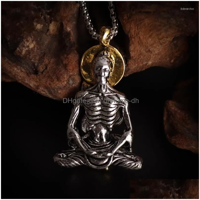 pendant necklaces vintage dervish buddha necklace man woman personality religious amulet jewelry accessories