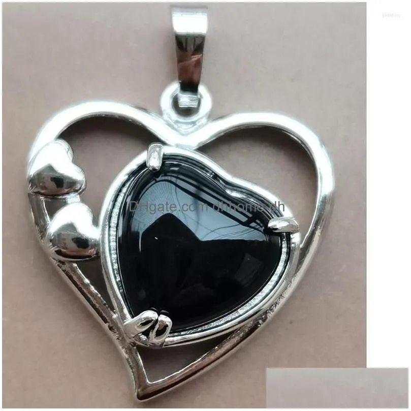pendant necklaces opal tiger eye lava crystal carnelian goldstone aventurine shell blue sand howlite lapis lazuli heart bead wfh923