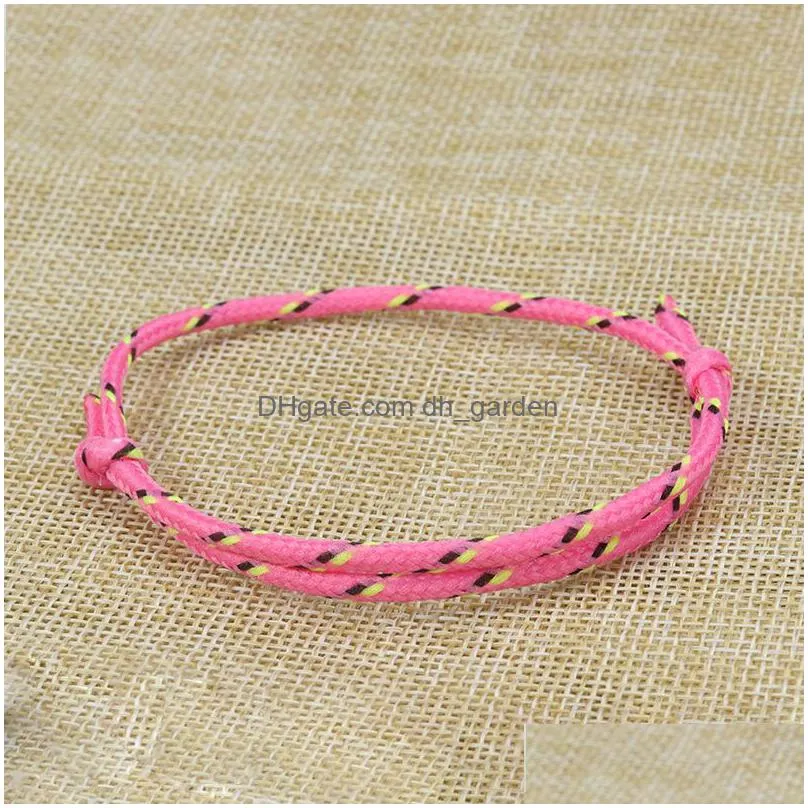 neon rope woven friendship bracelets party jewelry 4 assorted colors rope woven bracelet