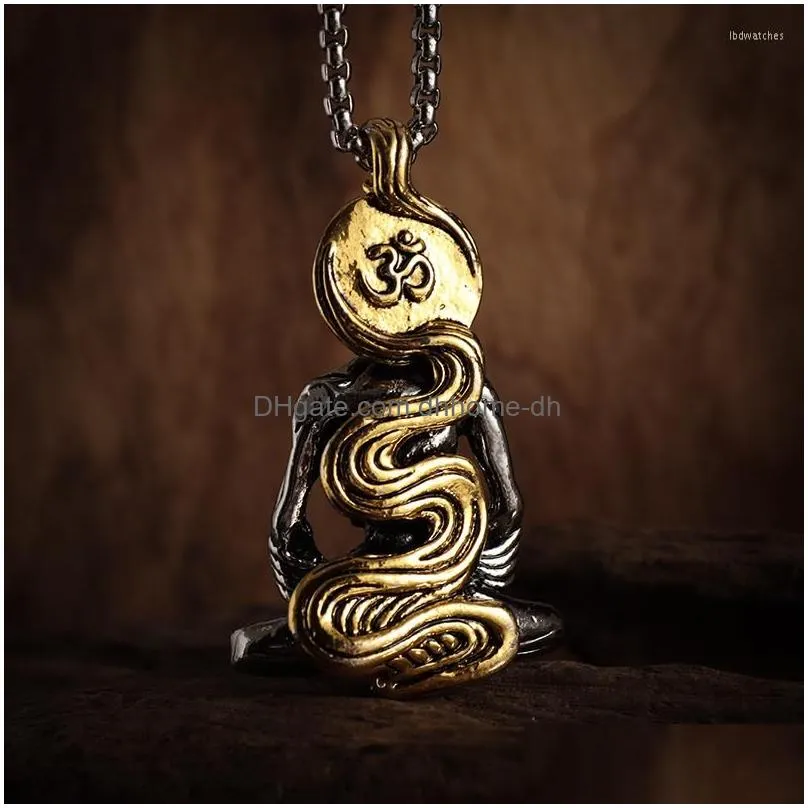pendant necklaces vintage dervish buddha necklace man woman personality religious amulet jewelry accessories