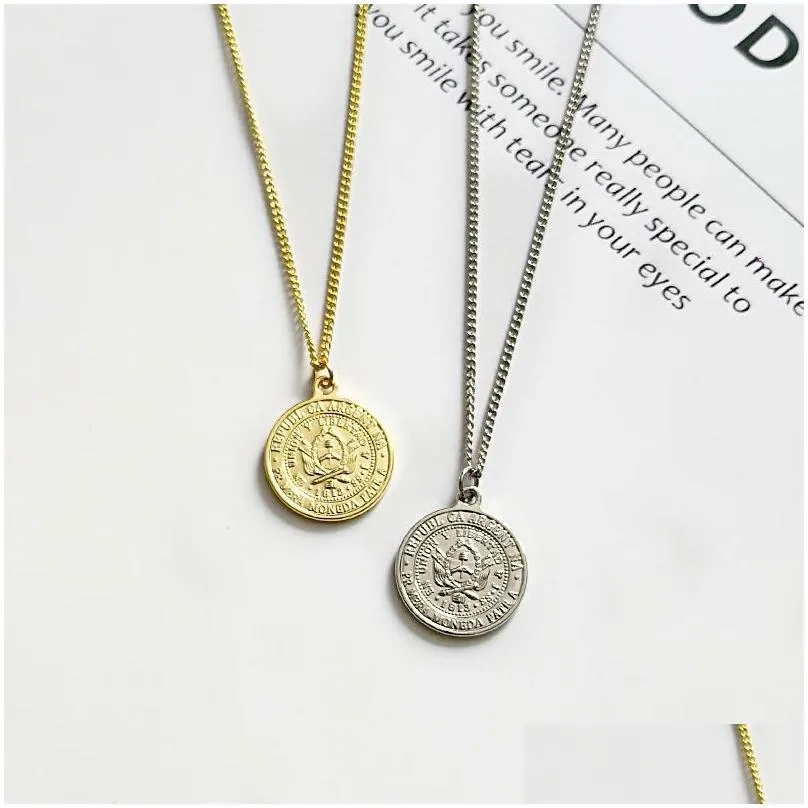 pendant necklaces ghidbk argentina boho gold sun coin women double sided celestial medallion chokers delicate design collars