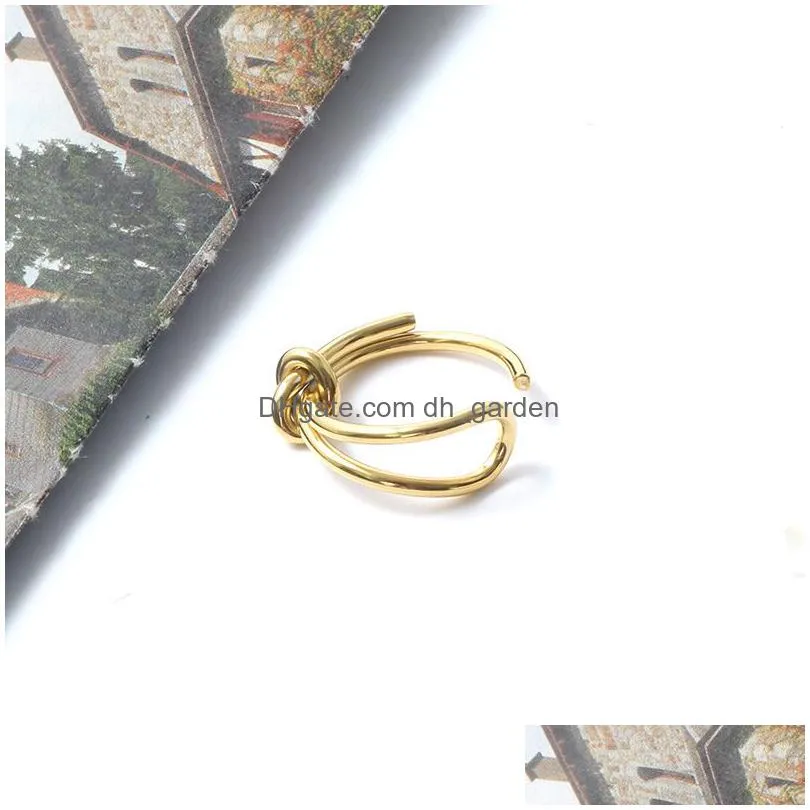 stainless steel love knot rings girl will you be my bridesmaid jewelry silver gold plating ring