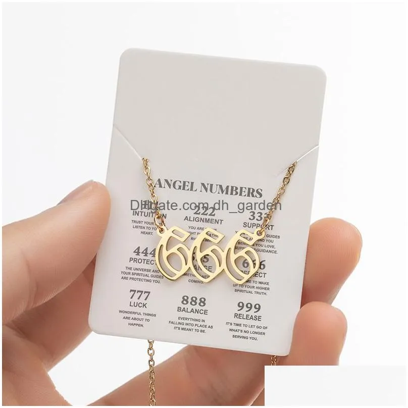 angel numbers pendants necklaces lucky 111999 stainless steel chain necklace numerology hollow out jewelry women gift valentines day