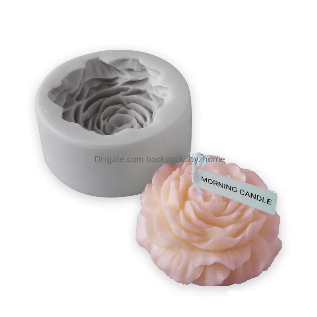 aromatherapy candle mold handmade diy large peony silicone mould soap candle clay moulds