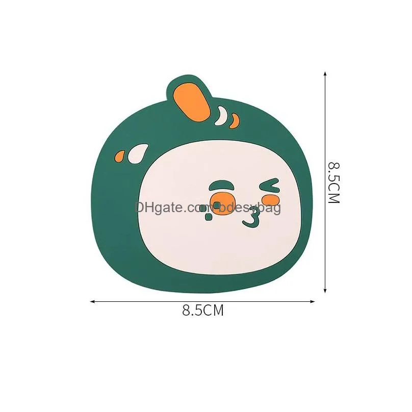 cartoon cute coasters mats small size non slip high temperature resistance table coffee tea mats for restaurants