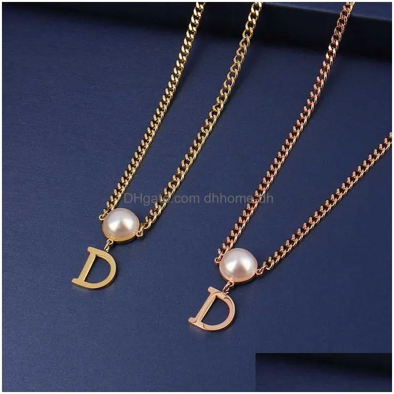 pendant necklaces stainless steel initial necklace for women fashion alphabet cut letters party choker jewelry gift