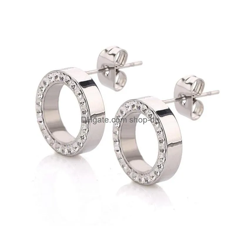 modyle 316l stainless steel earring crystal stud earrings for women joyas brincos bijoux jewelry earings fashion